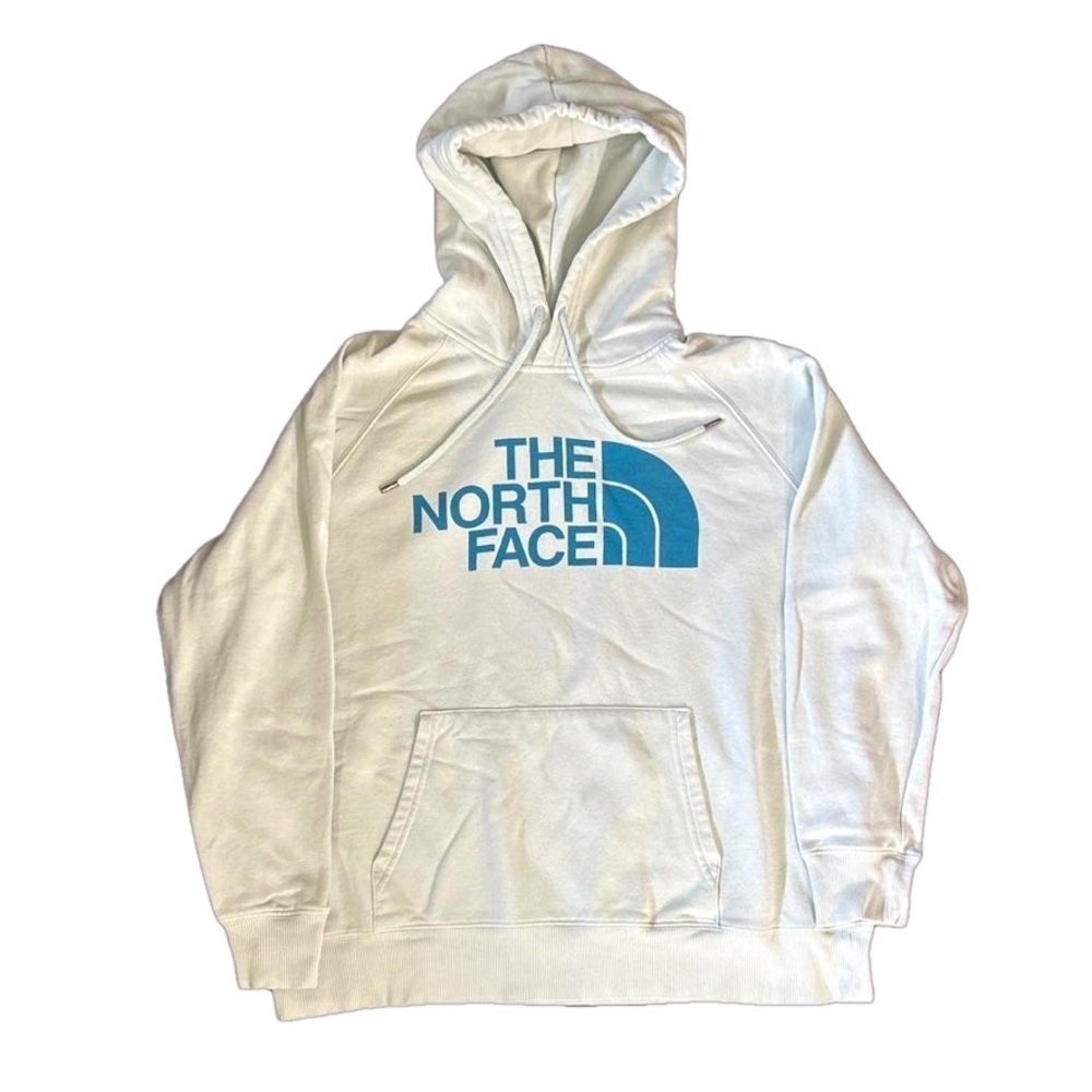 The North Face light blue pullover hoodie sweatshirt size L